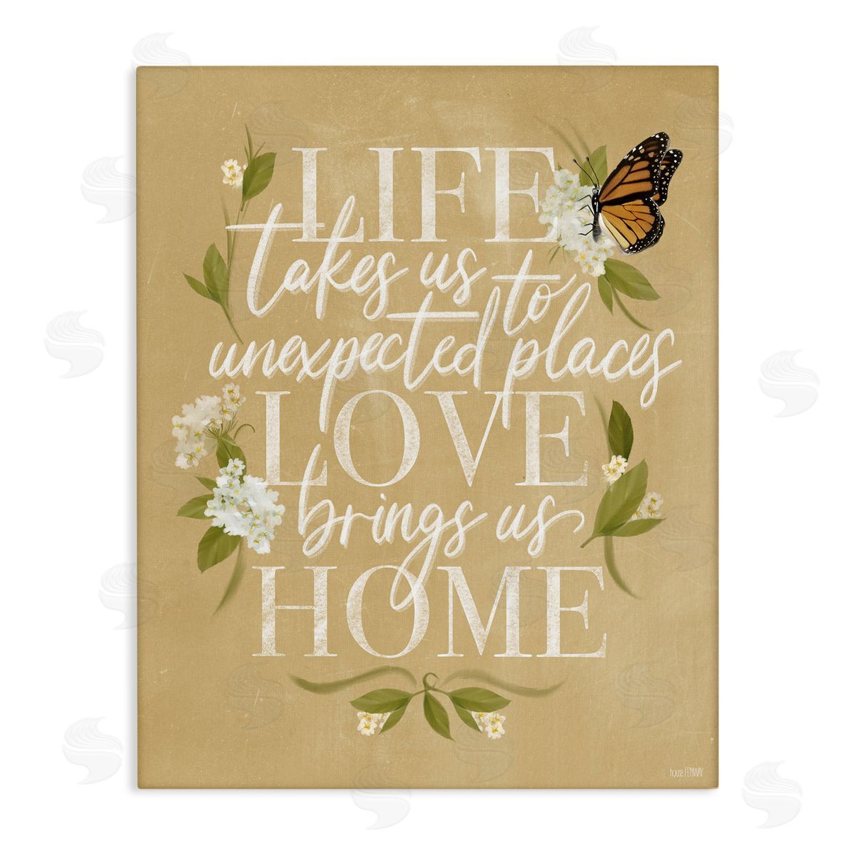 Love Brings Us Home Canvas Wall Art, Home Decor by House Fenway
