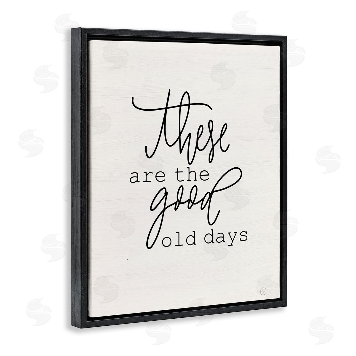 Good Old Days Black Floating Frame Canvas Wall Art, Home Decor by Fearfully Made Creations