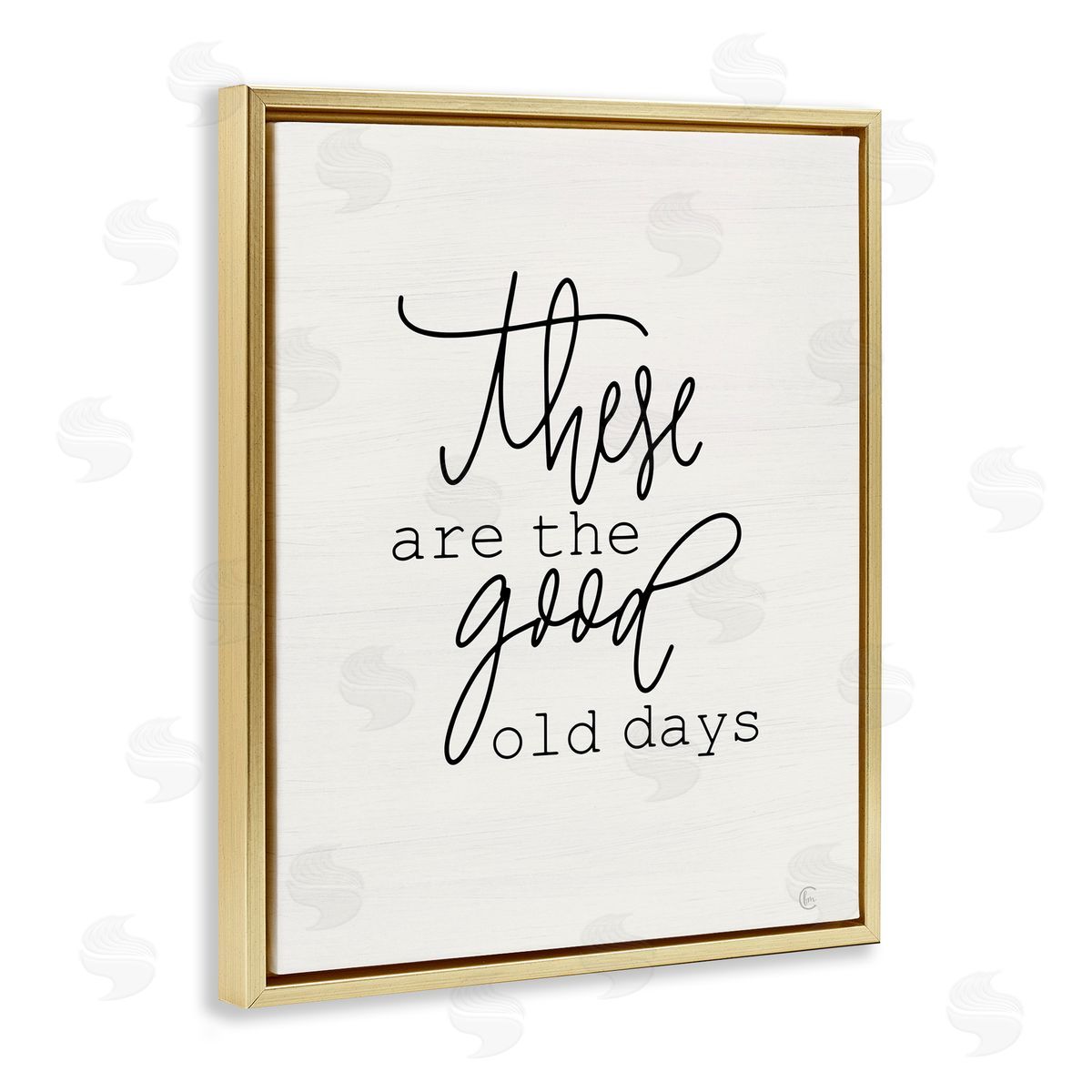 Good Old Days Gold Floating Frame Canvas Wall Art, Home Decor by Fearfully Made Creations