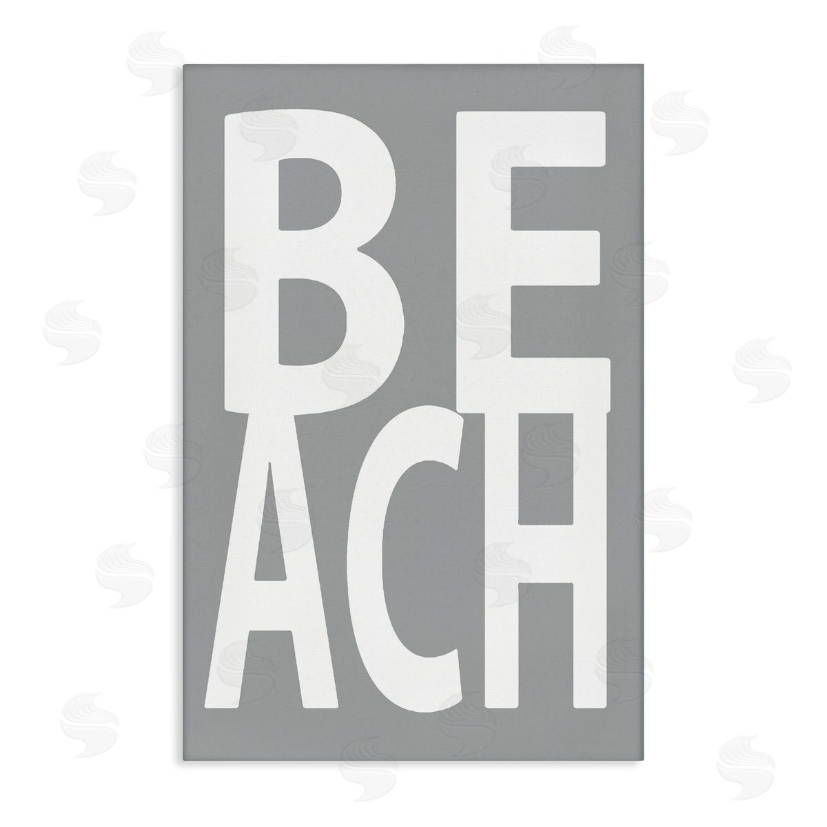 Beach Word on Grey Canvas Wall Art, Home Decor by Jamie MacDowell