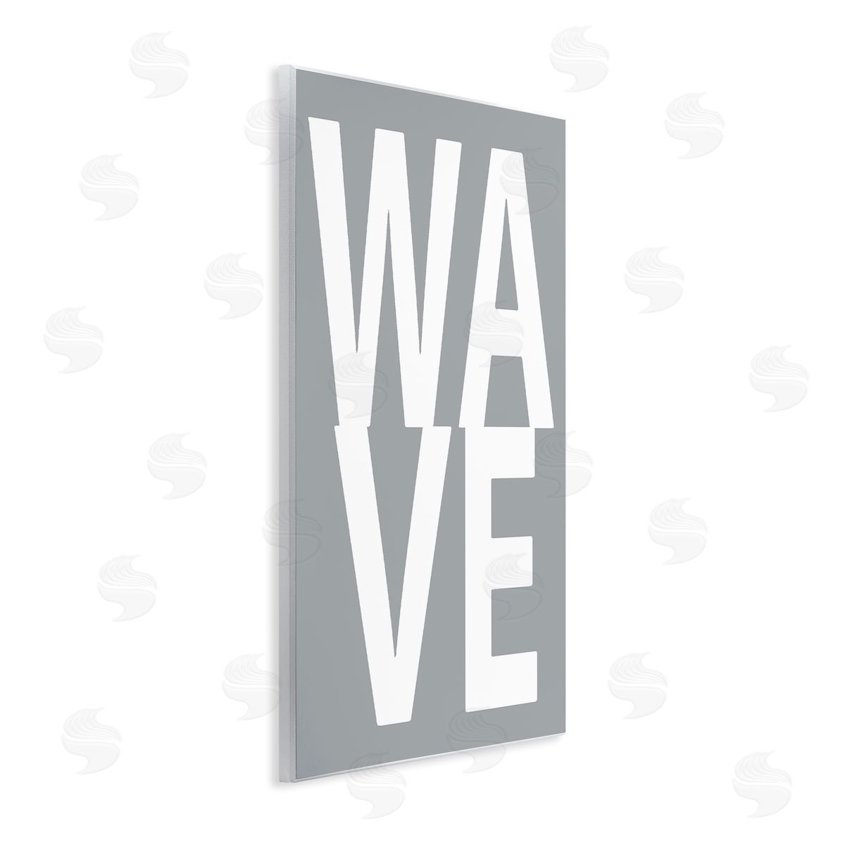 Wave Word on Grey Wood Plaque Wall Art, Home Decor by Jamie MacDowell