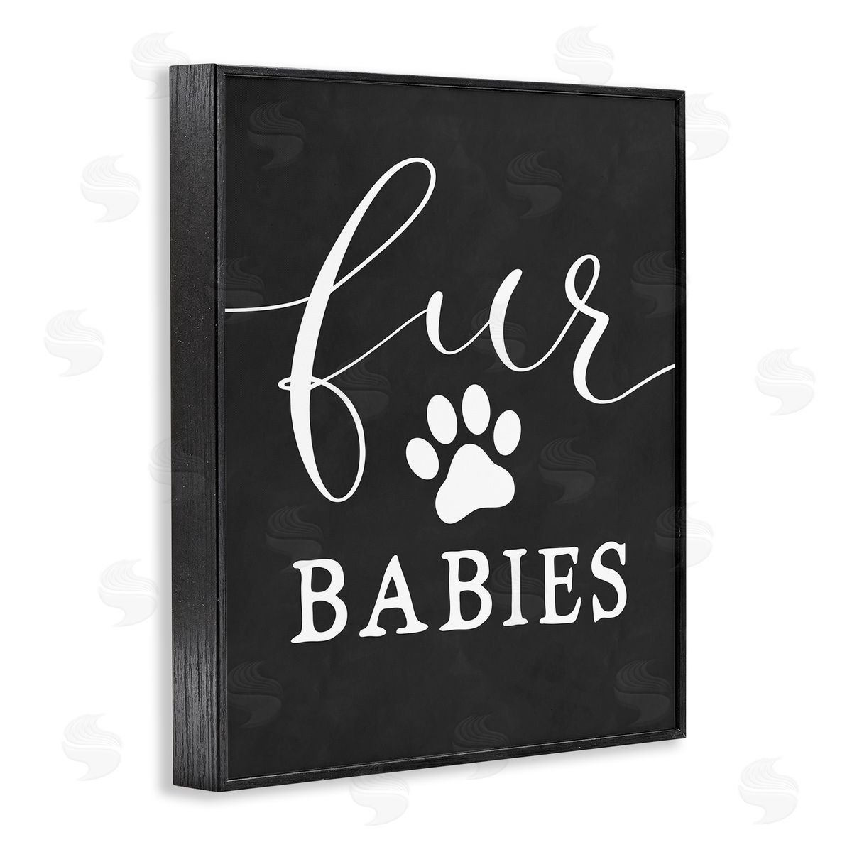 Fur Babies Pet Phrase Black Frame Print Wall Art, Home Decor by Lettered and Lined