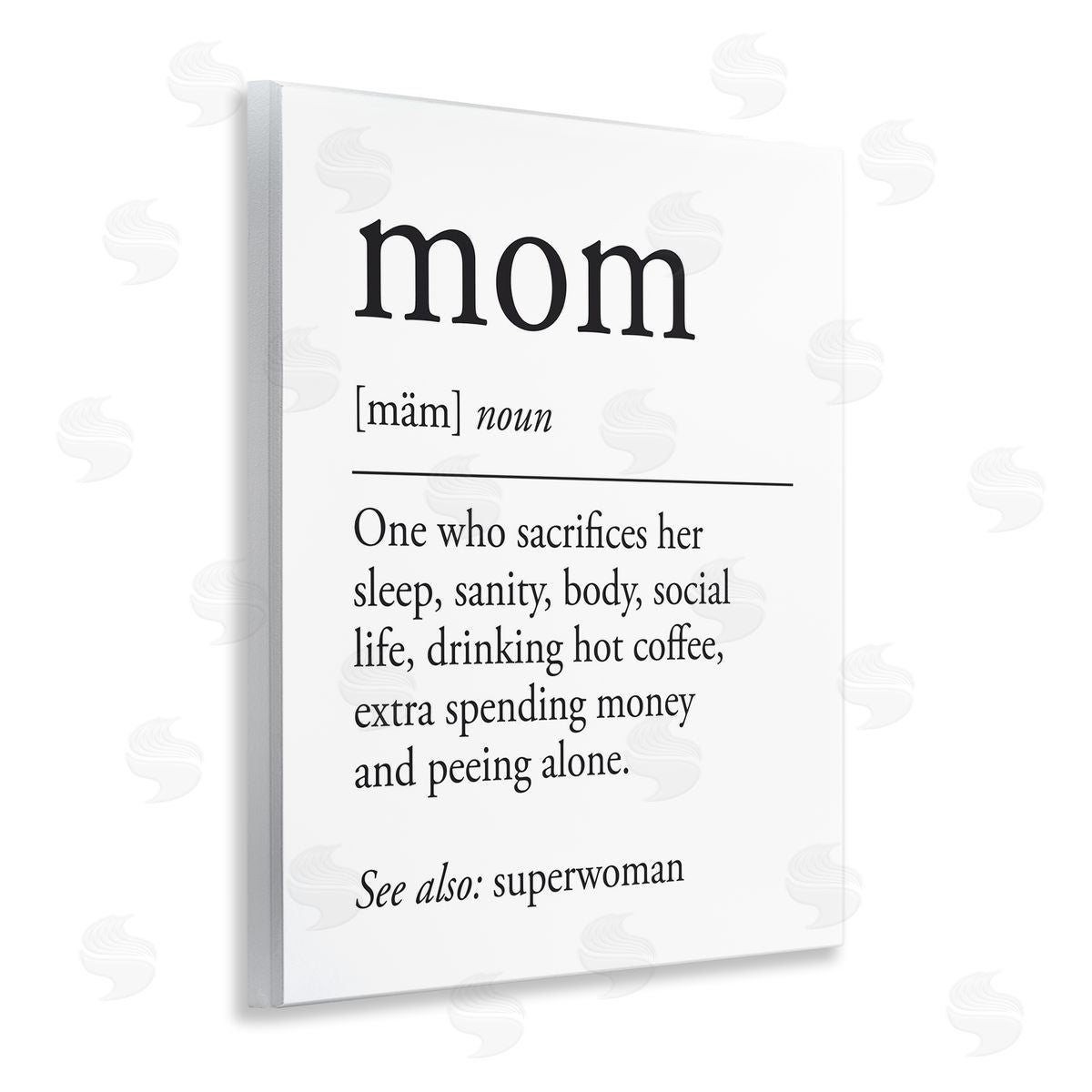 Mom Definition Sentiment Wood Plaque Wall Art, Home Decor by Lettered and Lined