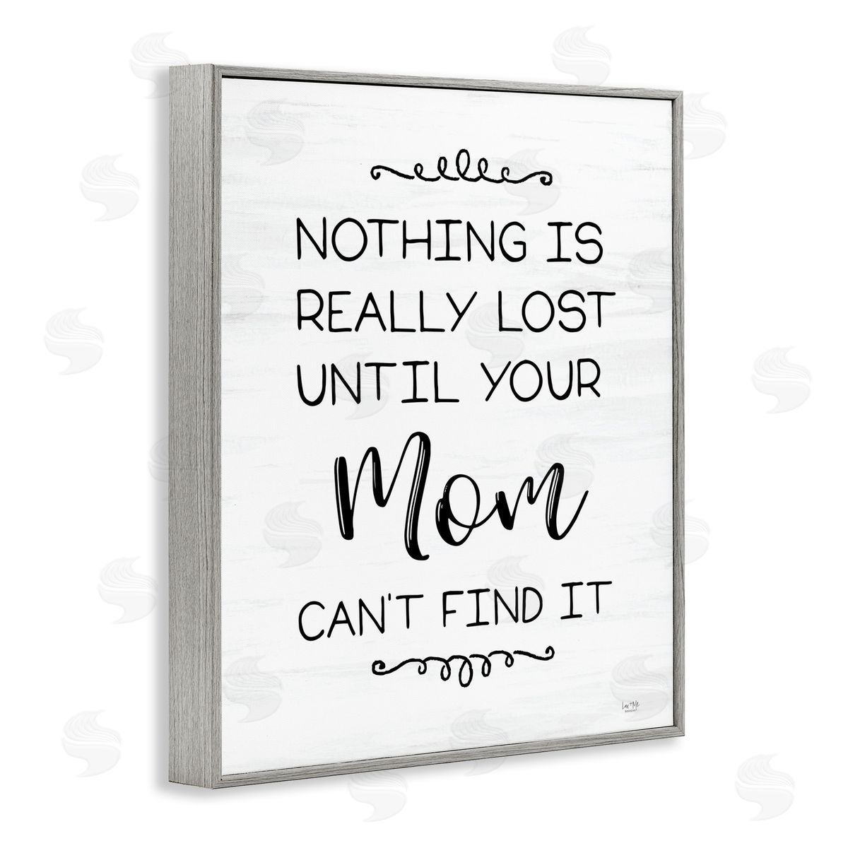 Funny Nothing Is Lost Grey Frame Print Wall Art, Home Decor by Lux + Me Designs