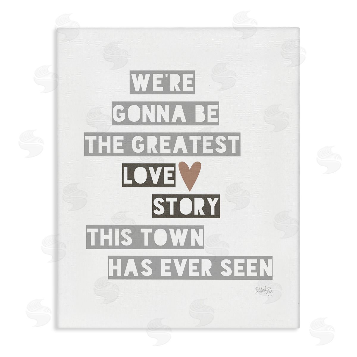 Greatest Love Story Canvas Wall Art, Home Decor by Marla Rae