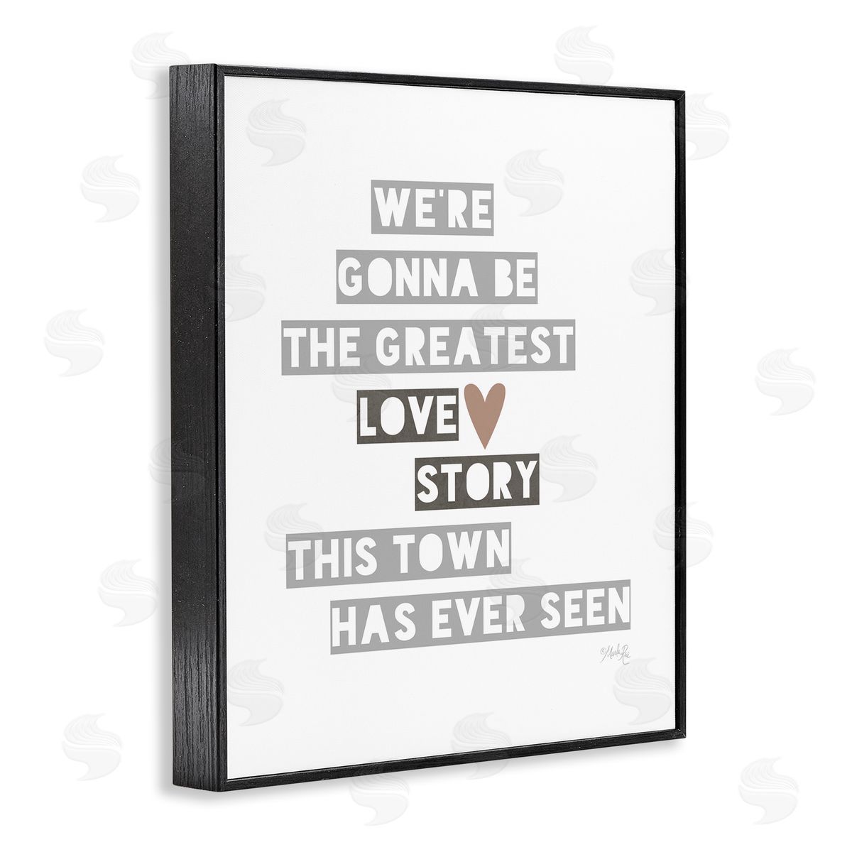 Greatest Love Story Black Frame Print Wall Art, Home Decor by Marla Rae