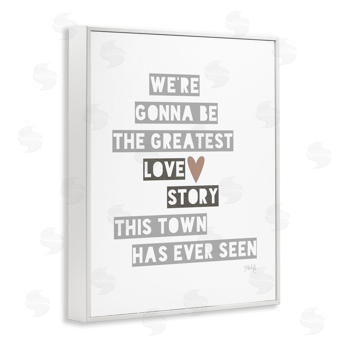 Greatest Love Story White Frame Print Wall Art, Home Decor by Marla Rae