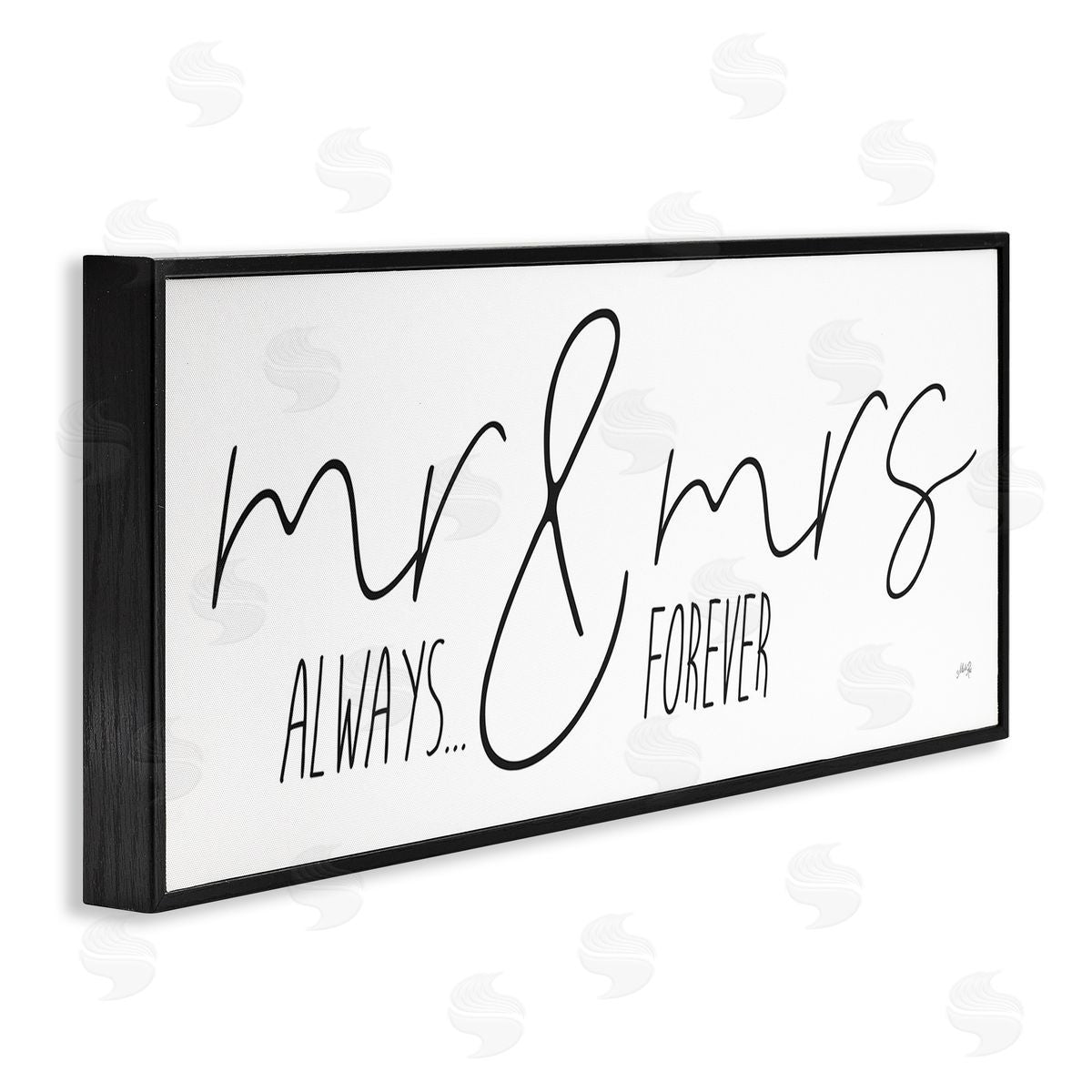 Romantic Always and Forever Black Frame Print Wall Art, Home Decor by Marla Rae