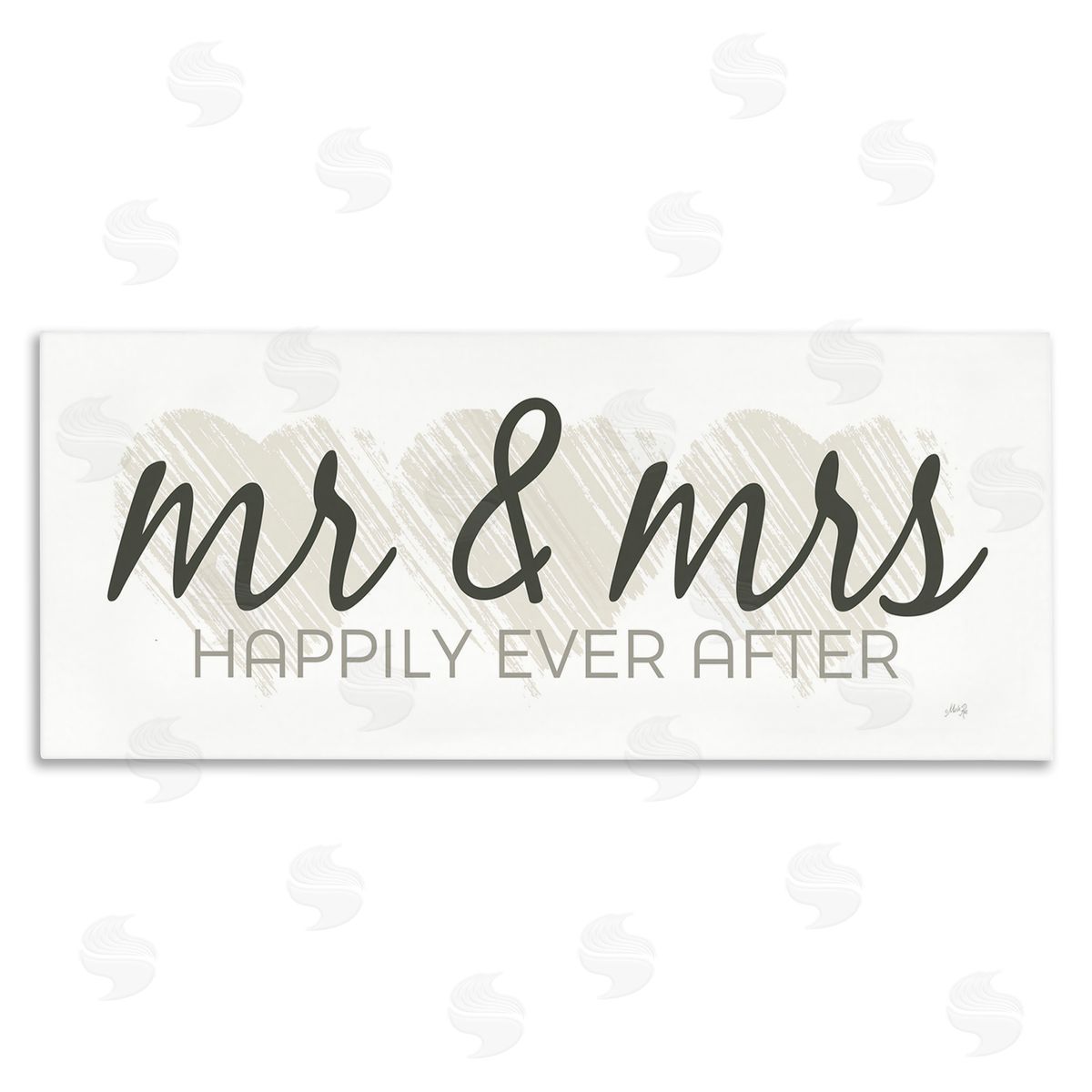 Romantic Mr and Mrs Canvas Wall Art, Home Decor by Marla Rae