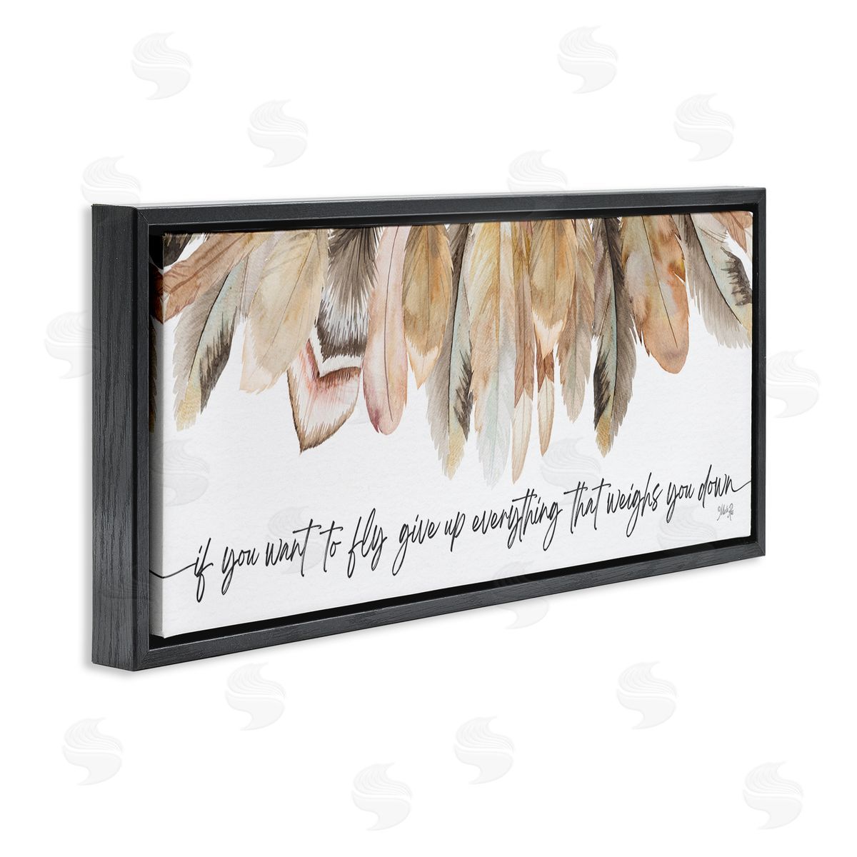 If You Want To Fly Black Floating Frame Canvas Wall Art, Home Decor by Marla Rae