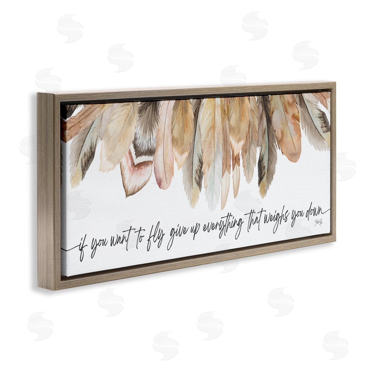 If You Want To Fly Brown Floating Frame Canvas Wall Art, Home Decor by Marla Rae