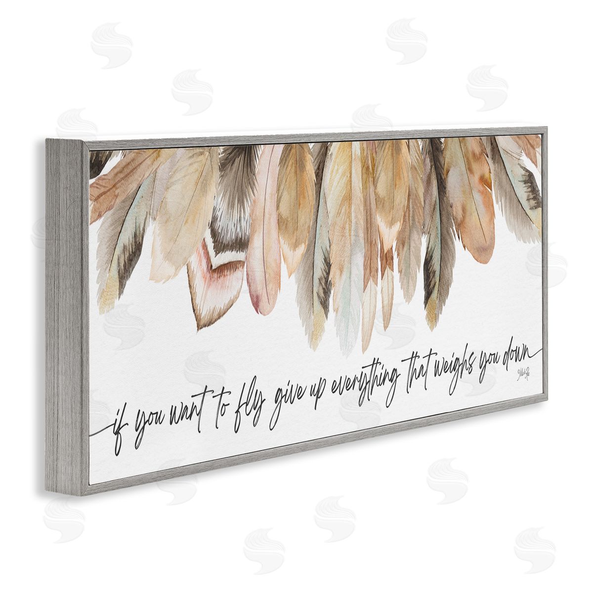 If You Want To Fly Grey Frame Print Wall Art, Home Decor by Marla Rae