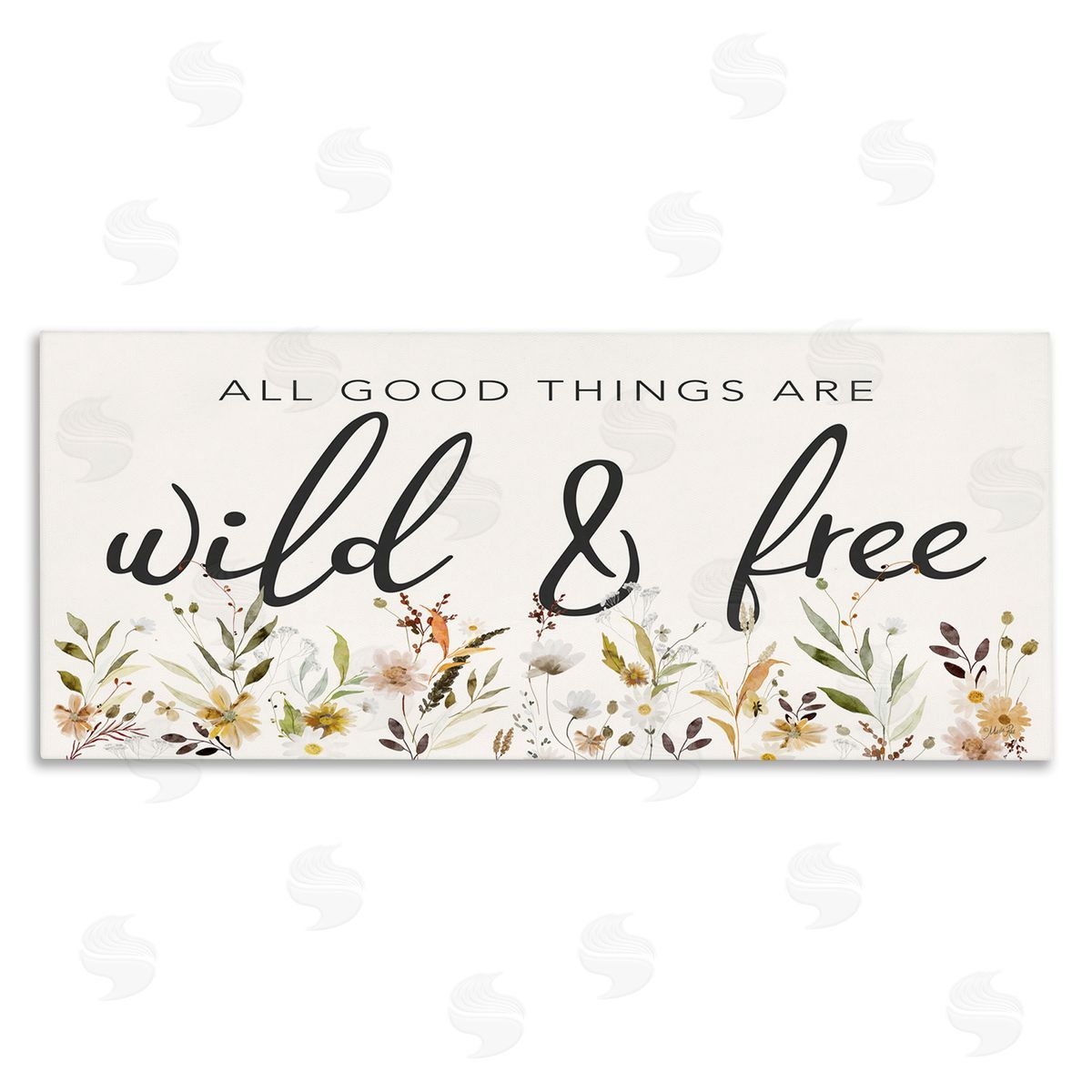 Wild and Free Sentiment Canvas Wall Art, Home Decor by Marla Rae