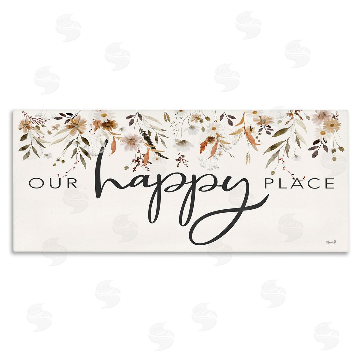 Our Happy Place Florals Canvas Wall Art, Home Decor by Marla Rae
