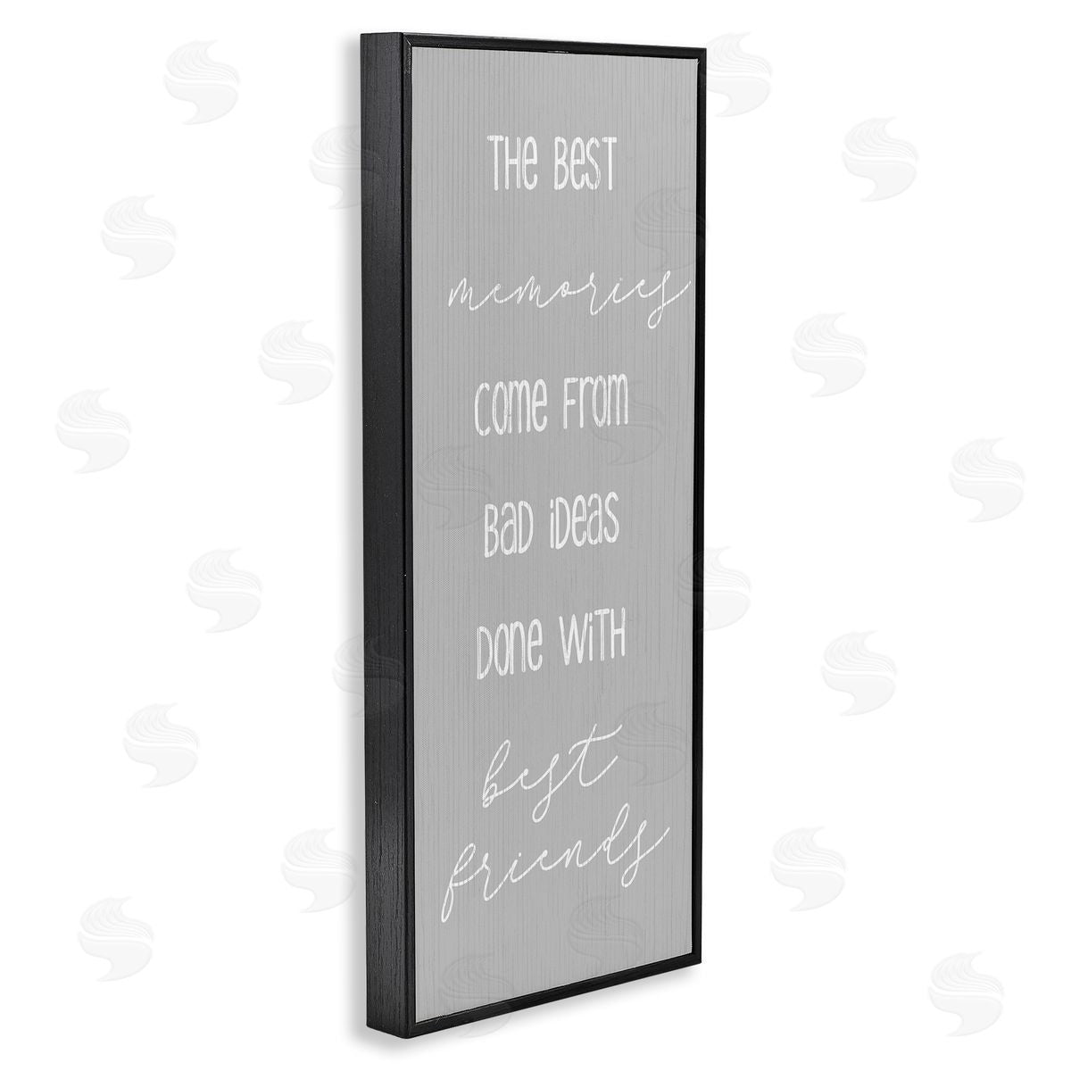 Bad Ideas with Friends Black Frame Print Wall Art, Home Decor by Stupell Studio