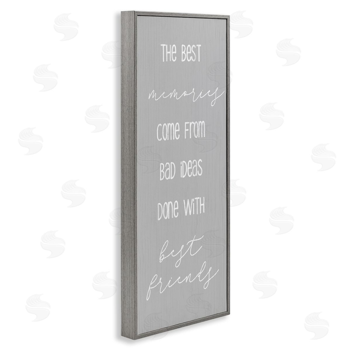 Bad Ideas with Friends Grey Frame Print Wall Art, Home Decor by Stupell Studio