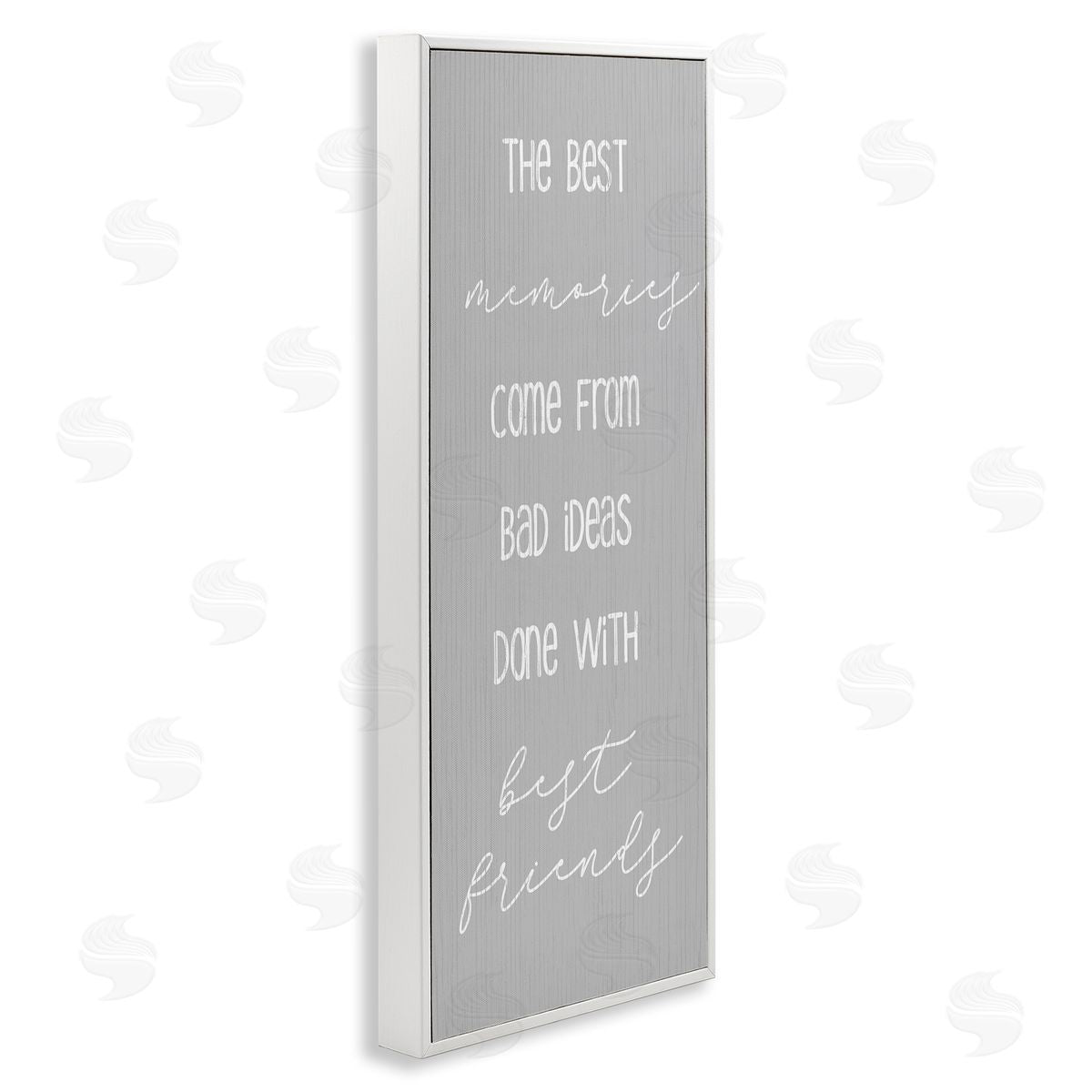 Bad Ideas with Friends White Frame Print Wall Art, Home Decor by Stupell Studio