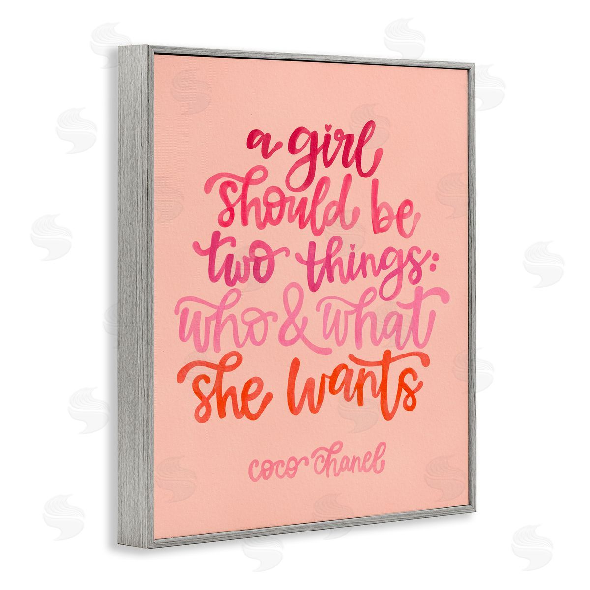 Where and What She Wants Grey Frame Print Wall Art, Home Decor by The Paper Curator