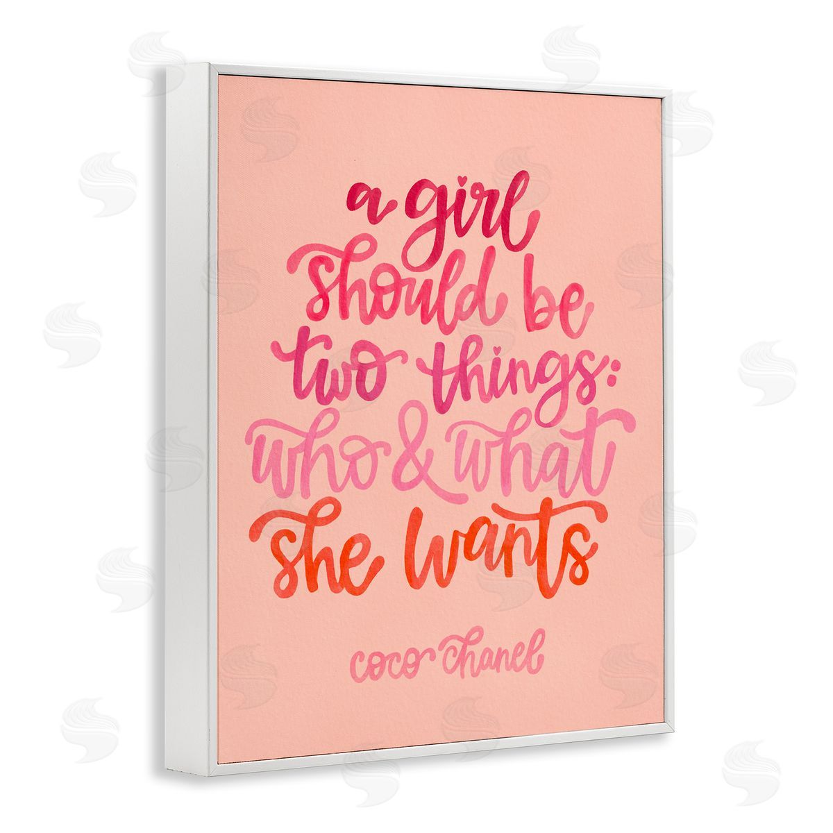 Where and What She Wants White Frame Print Wall Art, Home Decor by The Paper Curator