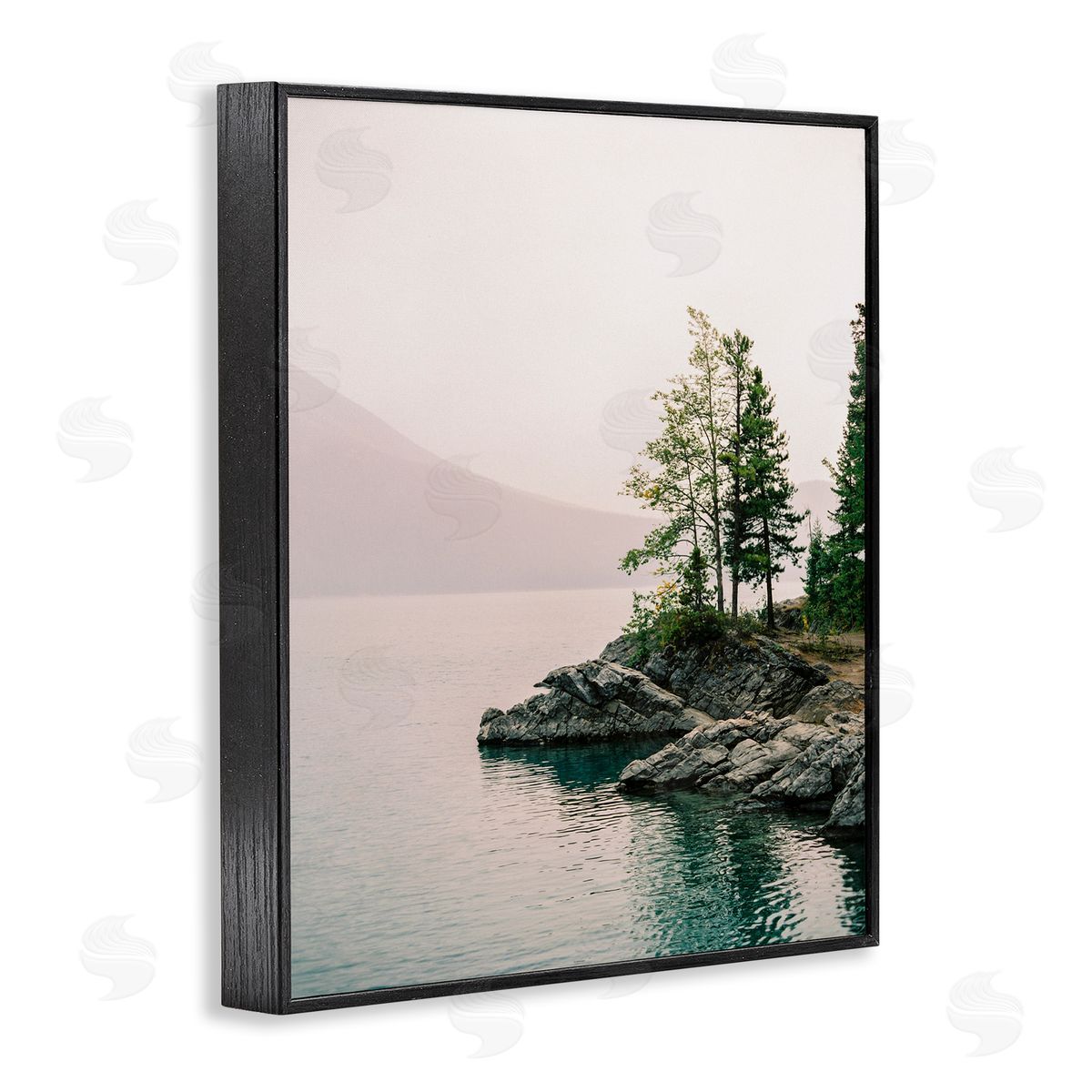 Rocky Inlet Cove Black Frame Print Wall Art, Home Decor by Justine Milton