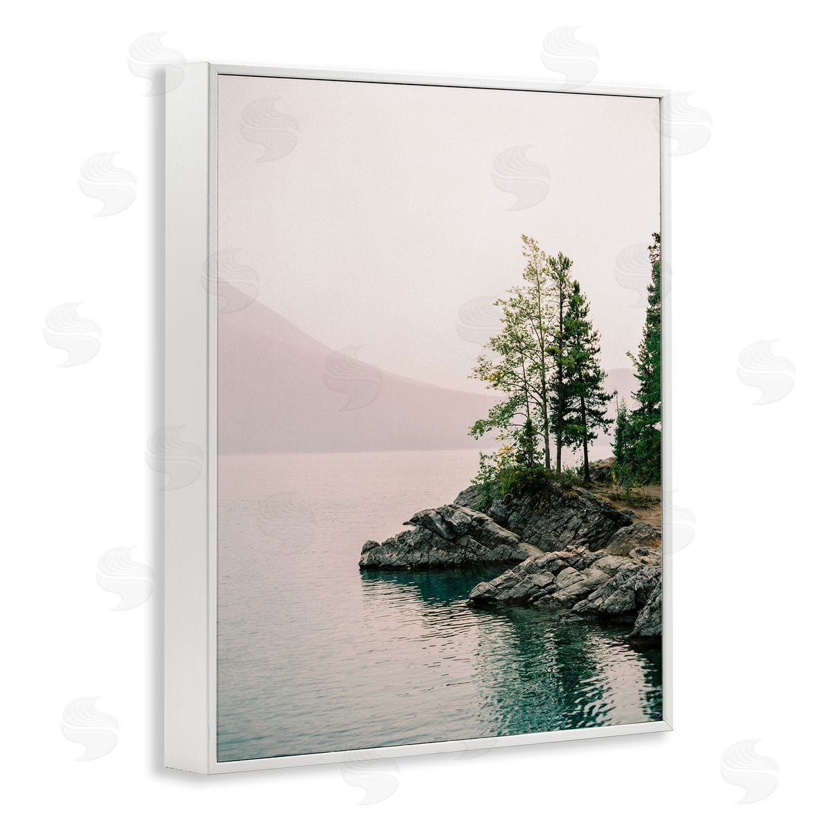 Rocky Inlet Cove White Frame Print Wall Art, Home Decor by Justine Milton