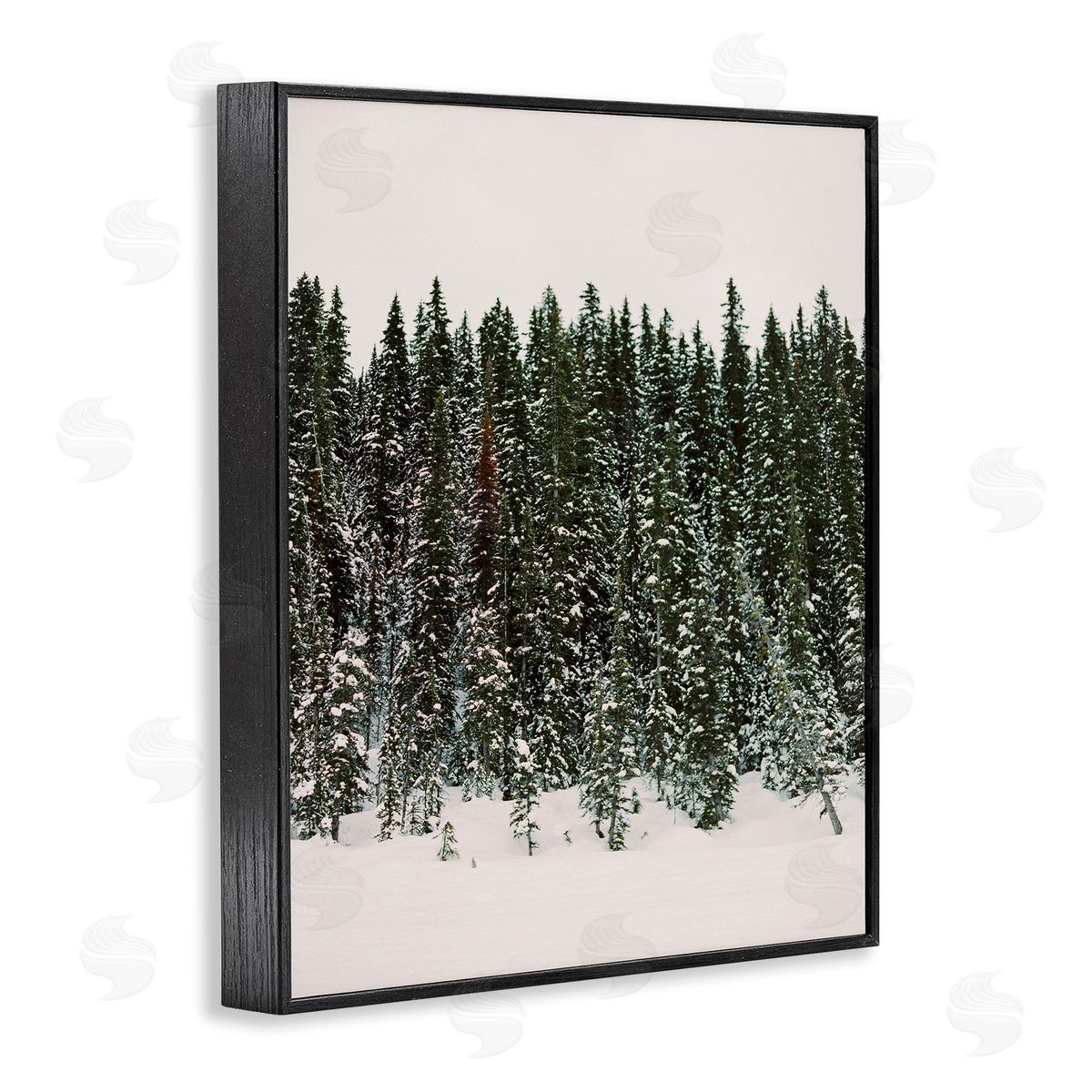 Winter Forest Grove Black Frame Print Wall Art, Home Decor by Justine Milton
