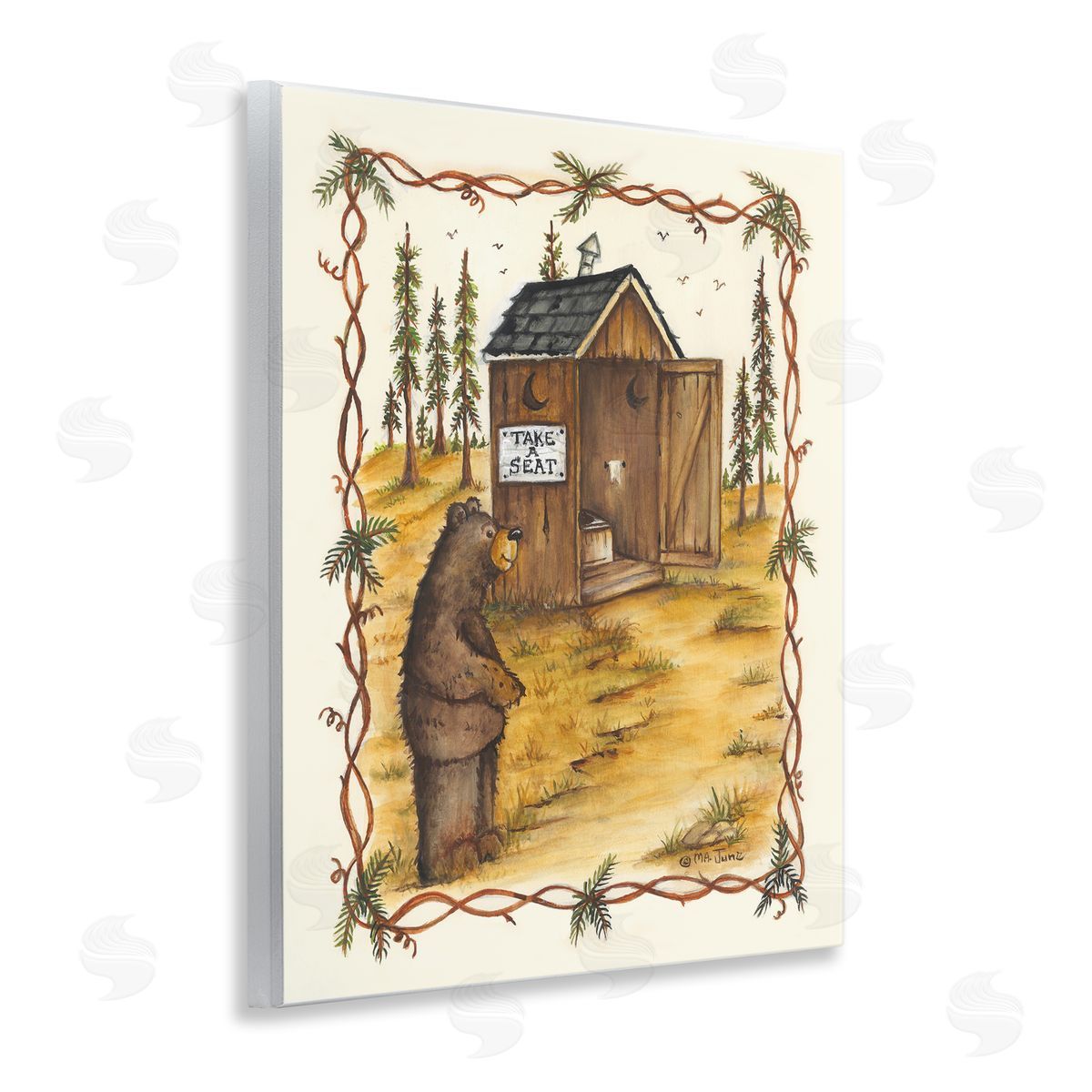 Take A Seat Outhouse Wood Plaque Wall Art, Home Decor by Mary Ann June