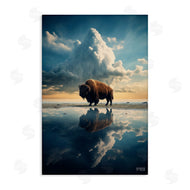Roozbeh Bahramali | Bison and Reflective Clouds