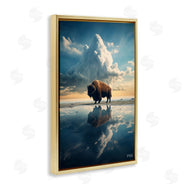 Roozbeh Bahramali | Bison and Reflective Clouds