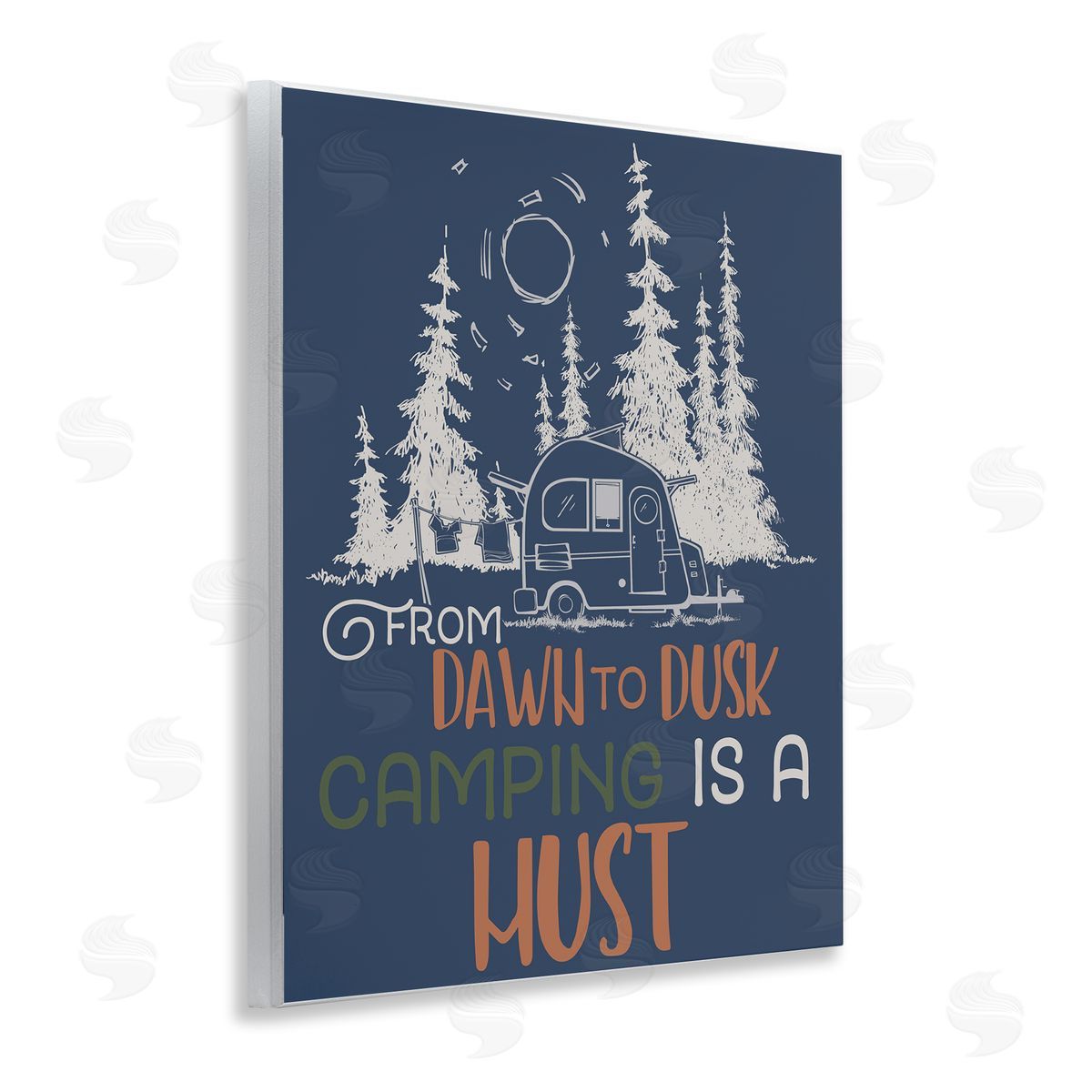 Dawn to Dusk Camping Wood Plaque Wall Art, Home Decor by Steve Vanderbosch