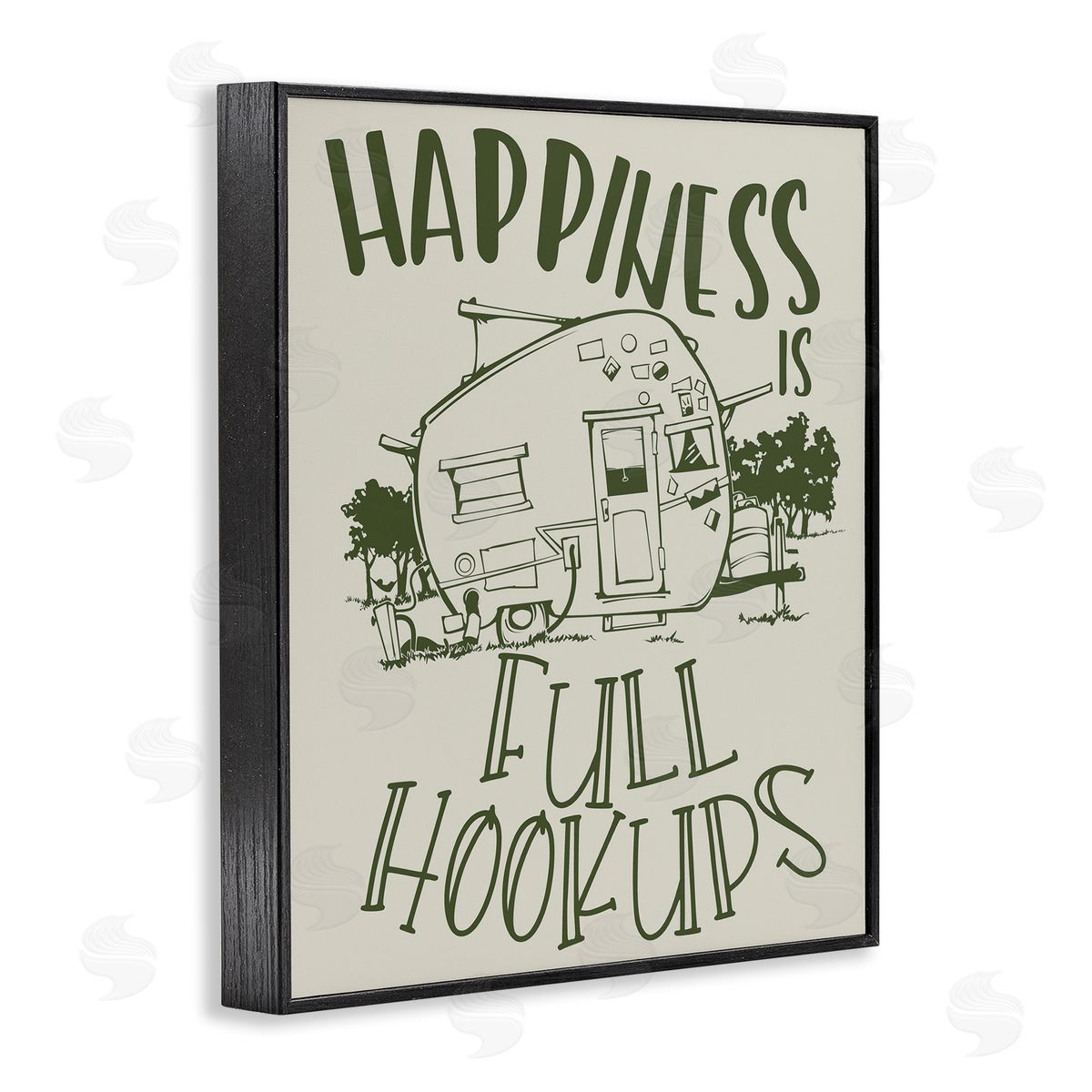Full Hookups Camping Black Frame Print Wall Art, Home Decor by Steve Vanderbosch