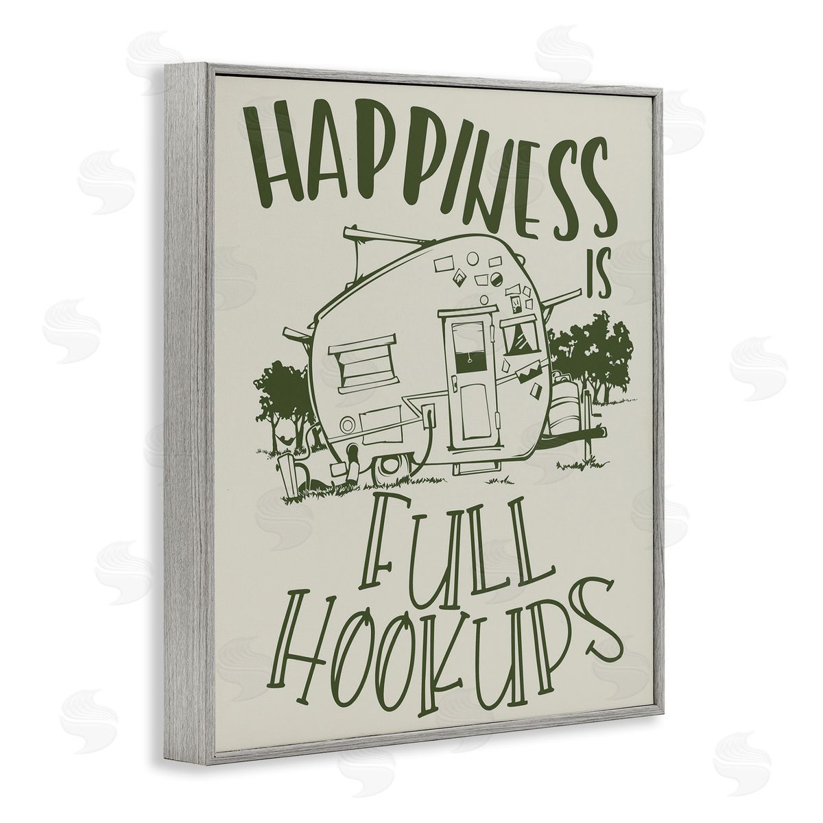 Full Hookups Camping Grey Frame Print Wall Art, Home Decor by Steve Vanderbosch