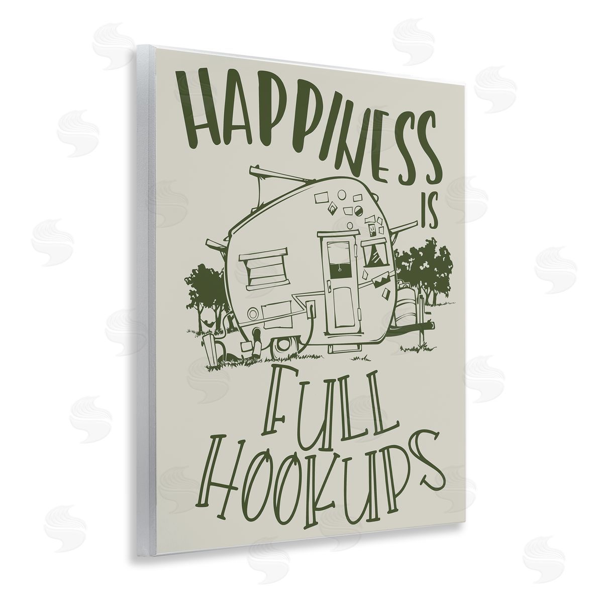 Full Hookups Camping Wood Plaque Wall Art, Home Decor by Steve Vanderbosch