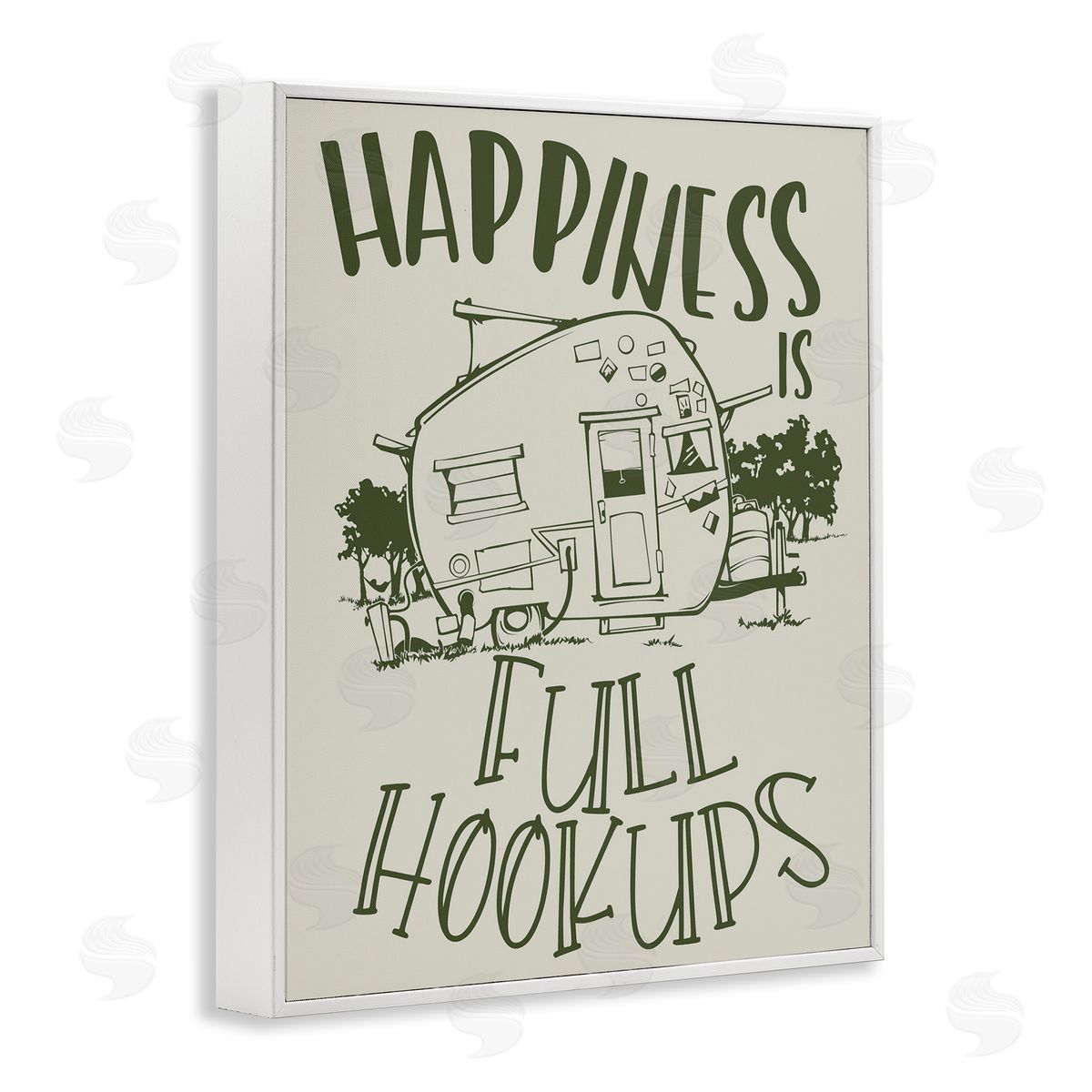 Full Hookups Camping White Frame Print Wall Art, Home Decor by Steve Vanderbosch