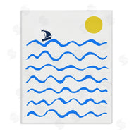 XYZ Studio | Blue Waves & Sailboat Doodle