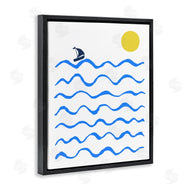 XYZ Studio | Blue Waves & Sailboat Doodle