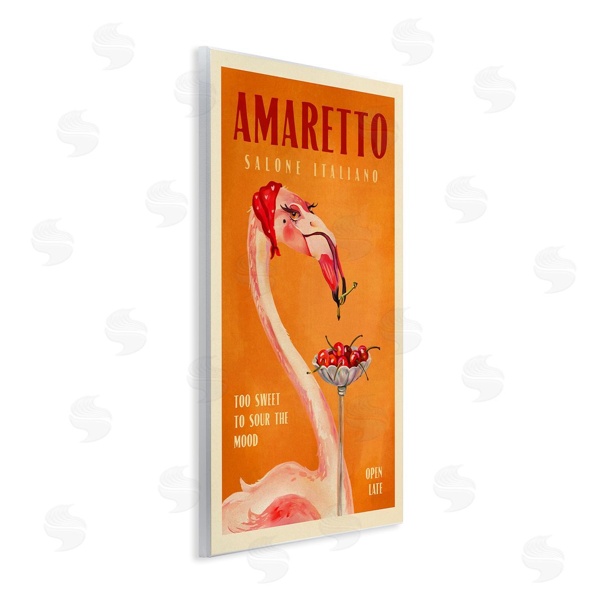 Vintage Amaretto Flamingo Wood Plaque Wall Art, Home Decor by The Whiskey Ginger