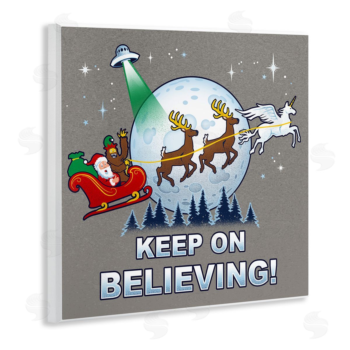 Keep on Believing Holiday Wood Plaque Wall Art, Home Decor by Jedco Brands, Inc.