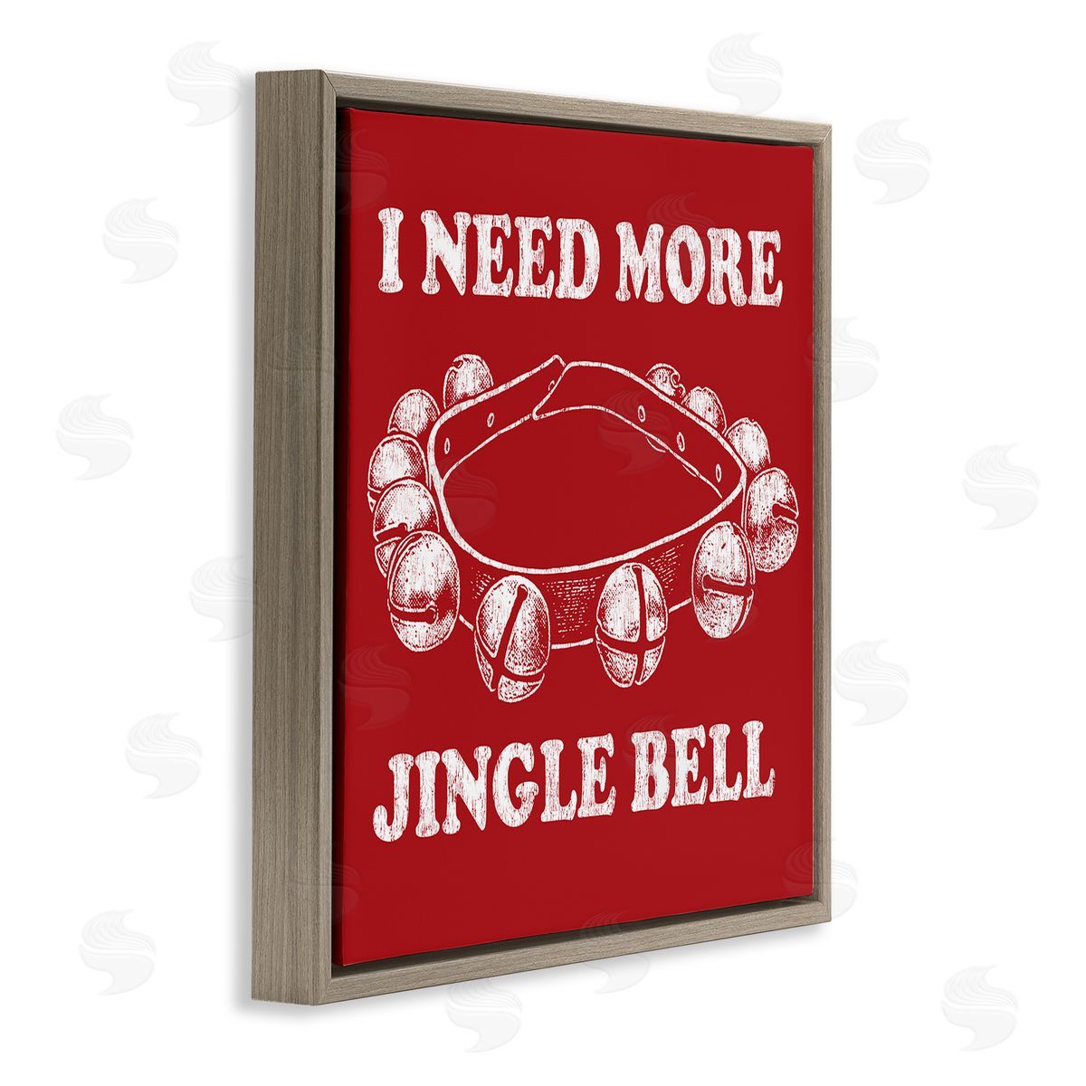 Need More Jingle Bell Brown Floating Frame Canvas Wall Art, Home Decor by Jedco Brands, Inc.