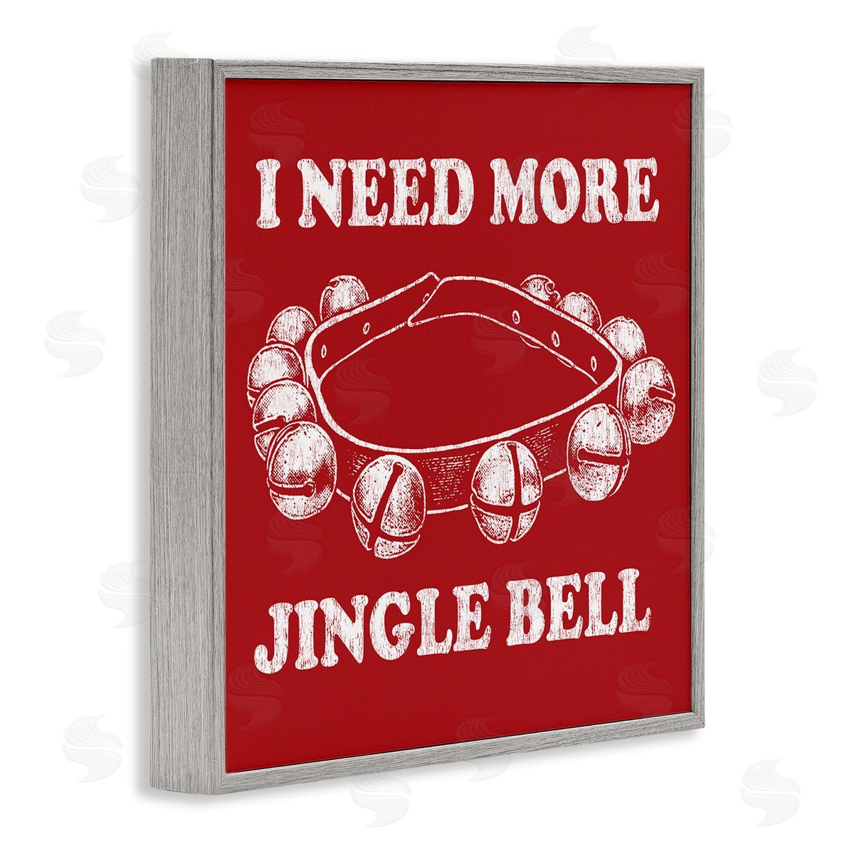 Need More Jingle Bell Grey Frame Print Wall Art, Home Decor by Jedco Brands, Inc.