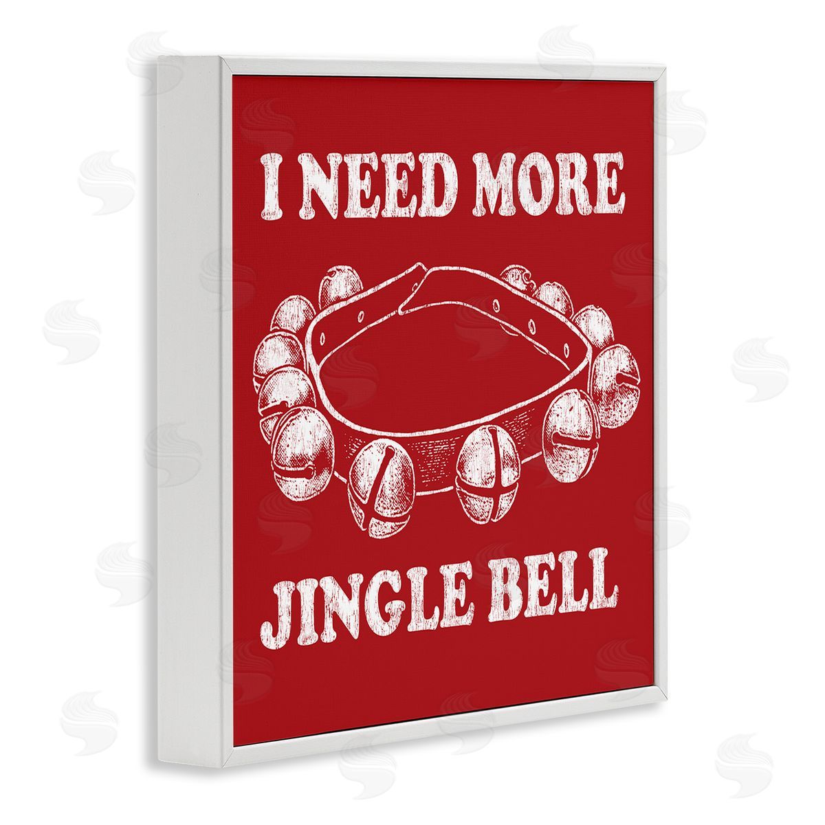 Need More Jingle Bell White Frame Print Wall Art, Home Decor by Jedco Brands, Inc.