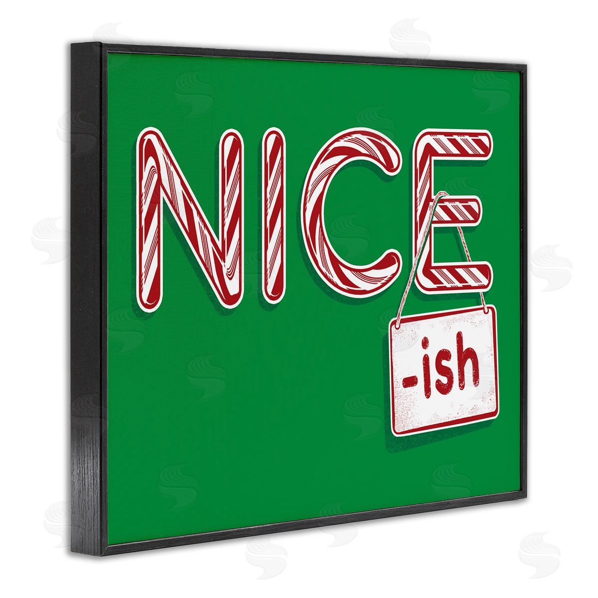 Nice-Ish Holiday Humor Black Frame Print Wall Art, Home Decor by Jedco Brands, Inc.