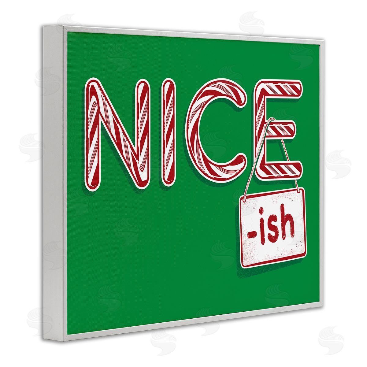 Nice-Ish Holiday Humor White Frame Print Wall Art, Home Decor by Jedco Brands, Inc.