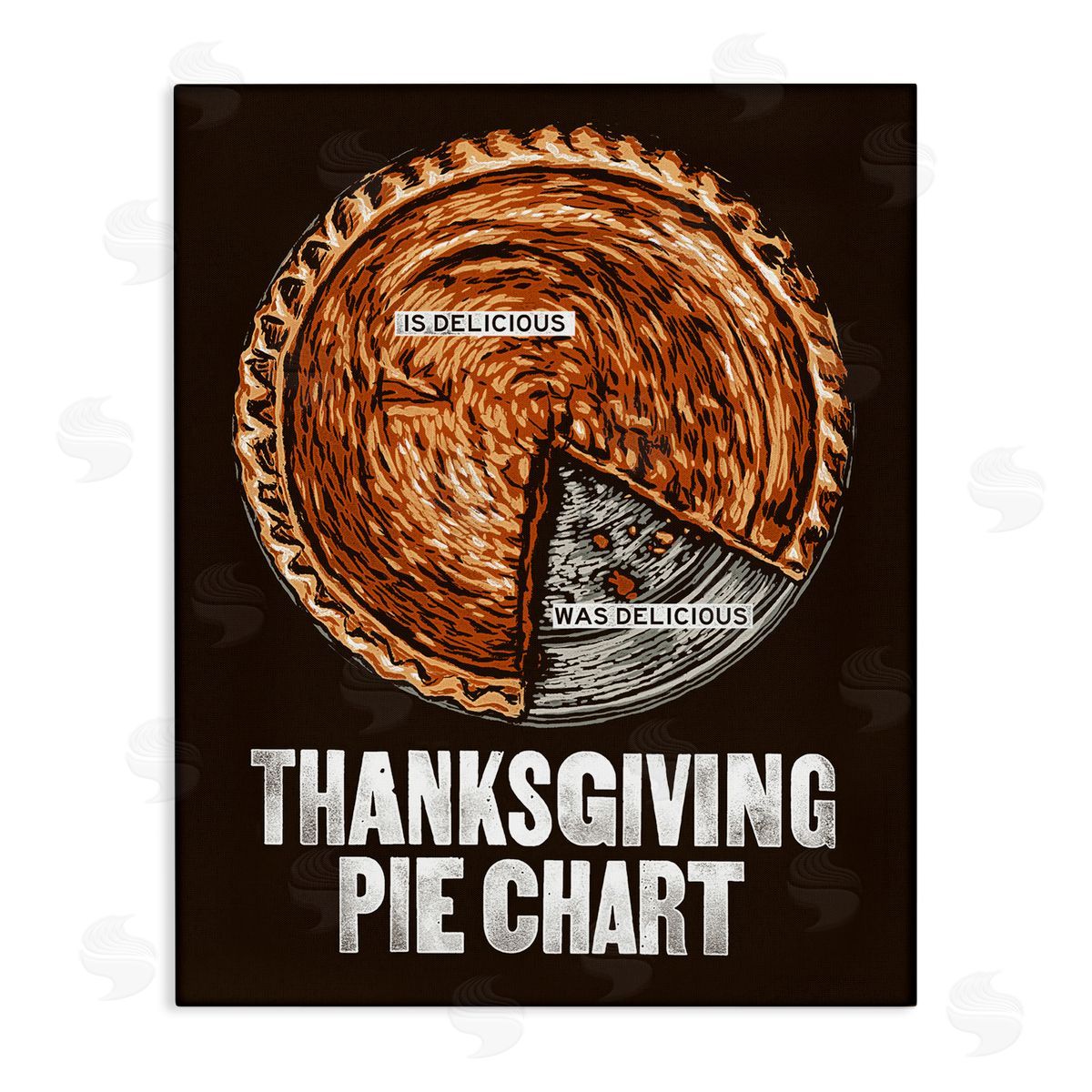 Thanksgiving Pie Chart Canvas Wall Art, Home Decor by Jedco Brands, Inc.