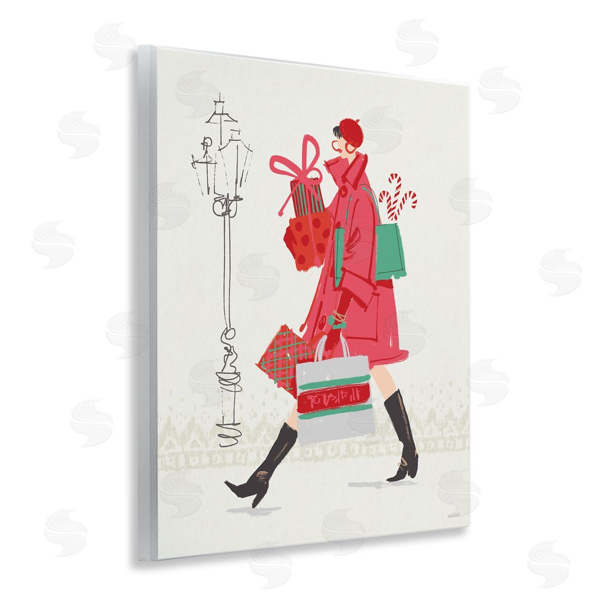 Trendy Festive Fashion Wood Plaque Wall Art, Home Decor by Anne Tavoletti