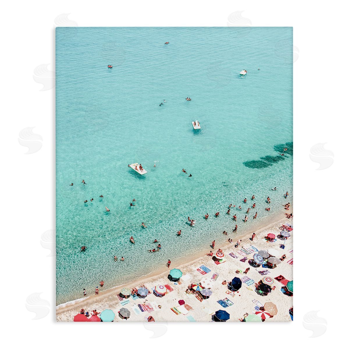 Busy Beach View Canvas Wall Art, Home Decor by Sisi and Seb