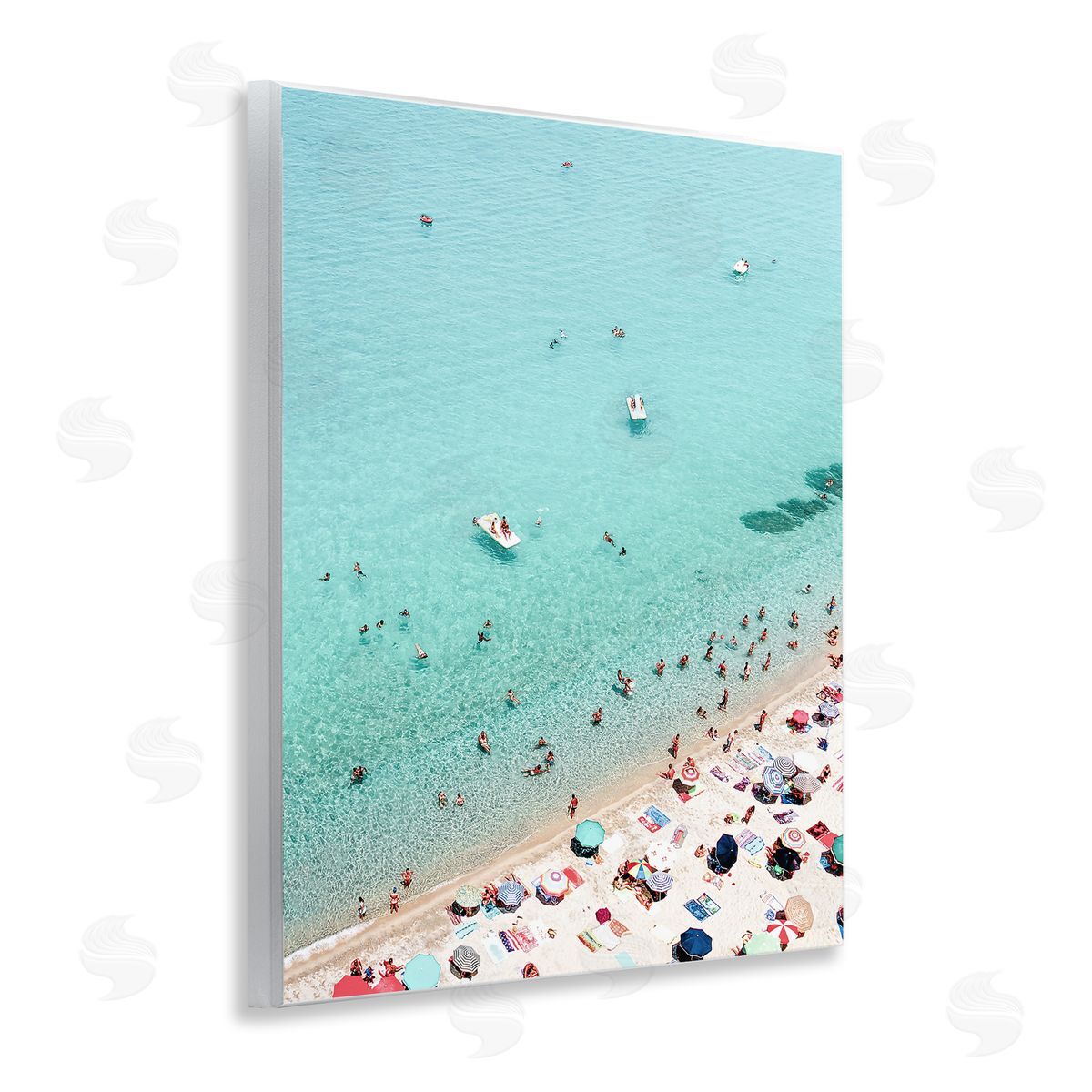 Busy Beach View Wood Plaque Wall Art, Home Decor by Sisi and Seb