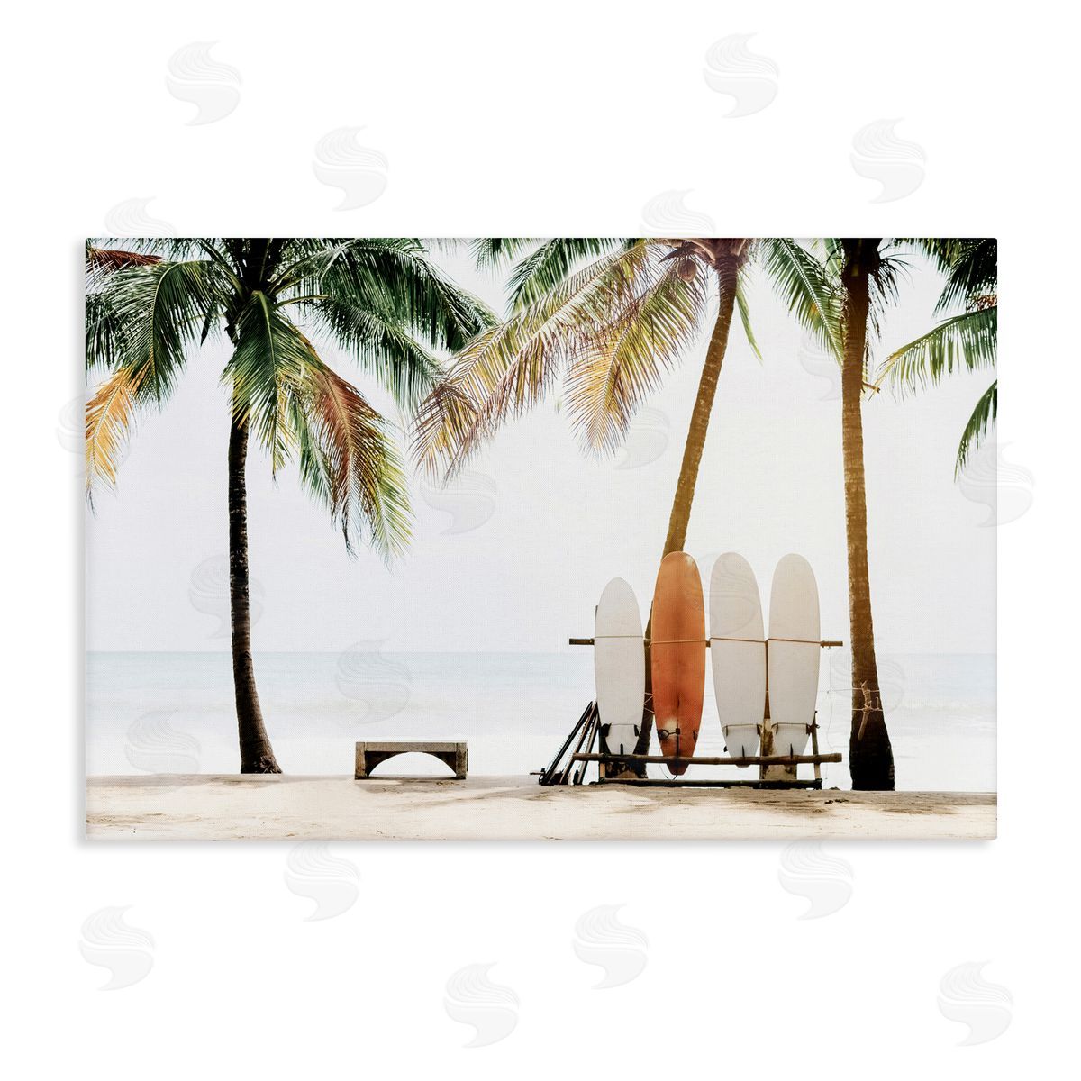 Hawaii Surfing View Canvas Wall Art, Home Decor by Sisi and Seb