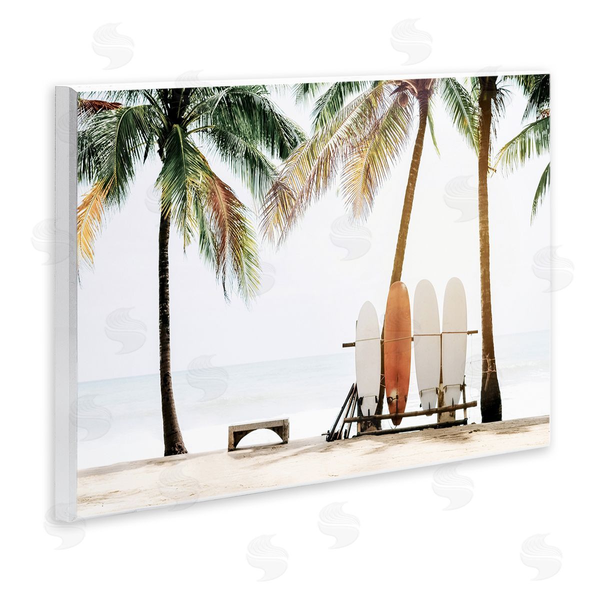 Hawaii Surfing View Wood Plaque Wall Art, Home Decor by Sisi and Seb