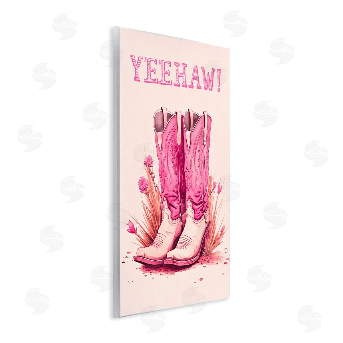 Yeehaw Pastel Boots Wood Plaque Wall Art, Home Decor by Andrea Haase
